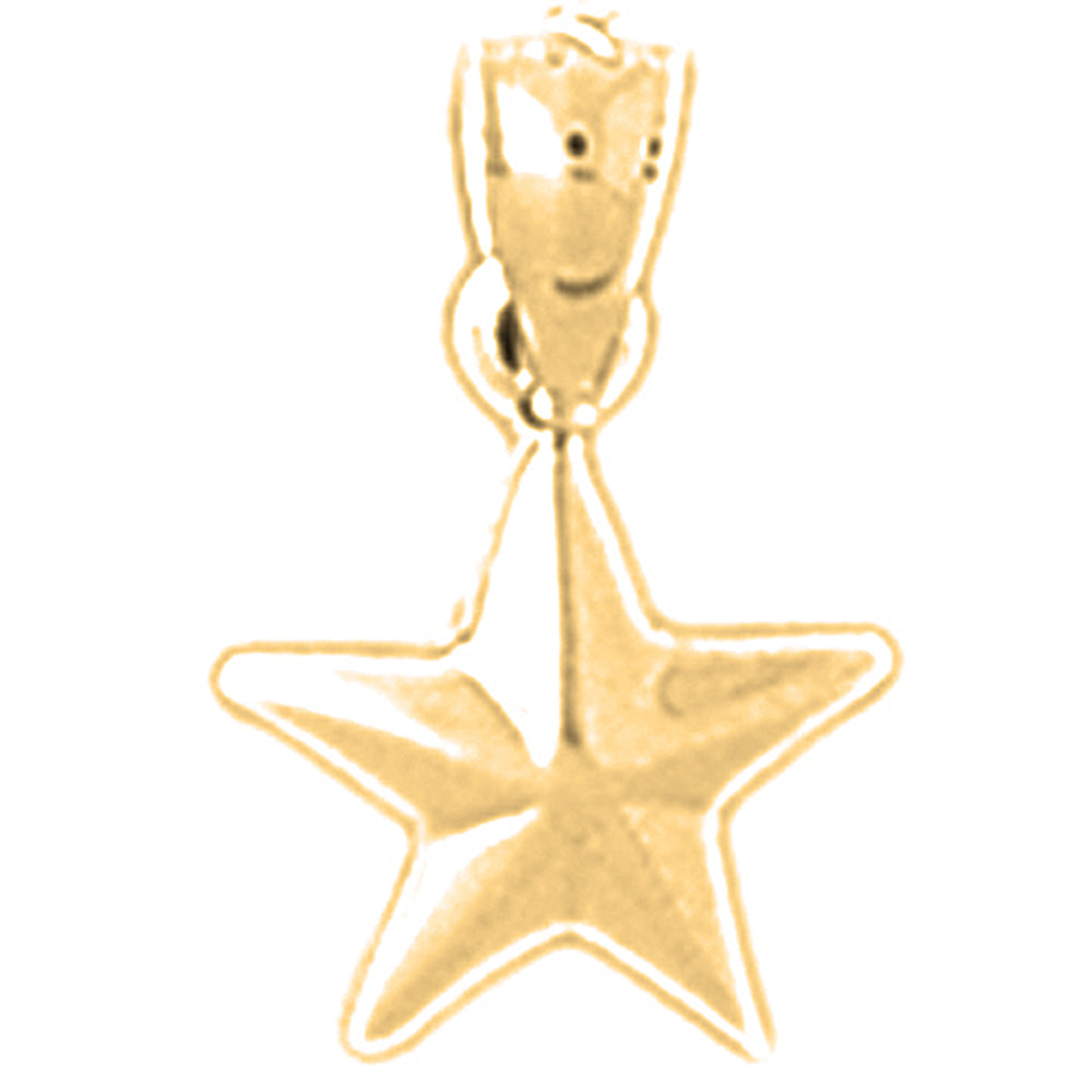 Yellow Gold-plated Silver Star Pendant