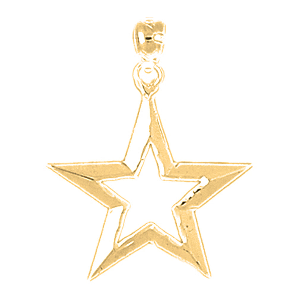 Yellow Gold-plated Silver Star Pendant