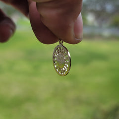 Sterling Silver Sun Pendant (Rhodium or Yellow Gold-plated)
