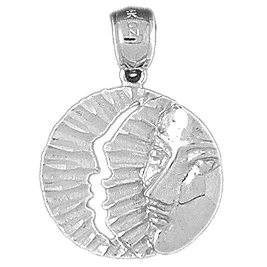 Sterling Silver Sun And Moon Pendant