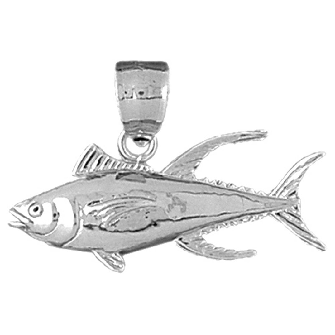 Sterling Silver Tuna Pendant