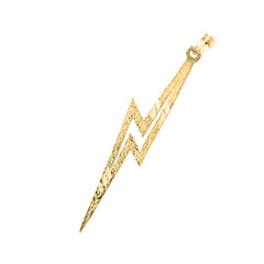 Yellow Gold-plated Silver Lightning Bolt Pendant