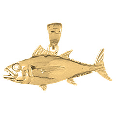Yellow Gold-plated Silver Tuna Pendant