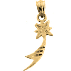 Yellow Gold-plated Silver Shooting Star Pendant