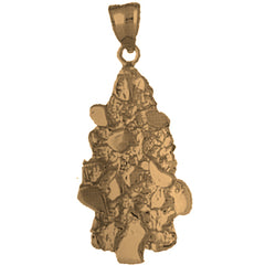 Yellow Gold-plated Silver Nugget Pendant