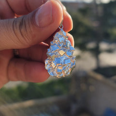 Nugget-Anhänger aus Sterlingsilber (rhodiniert oder gelbgoldbeschichtet)