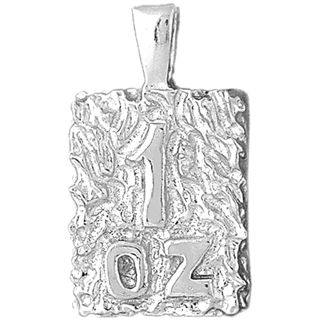 Sterling Silver "1 Oz" Nugget Pendant