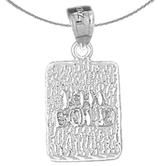 Sterling Silver Nugget Pendant (Rhodium or Yellow Gold-plated)