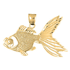 Yellow Gold-plated Silver Goldfish Pendant