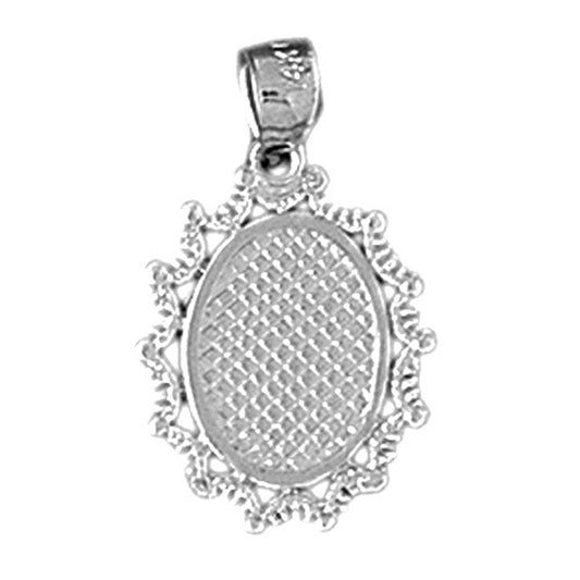 Sterling Silver Handcut Frame Plate Pendant