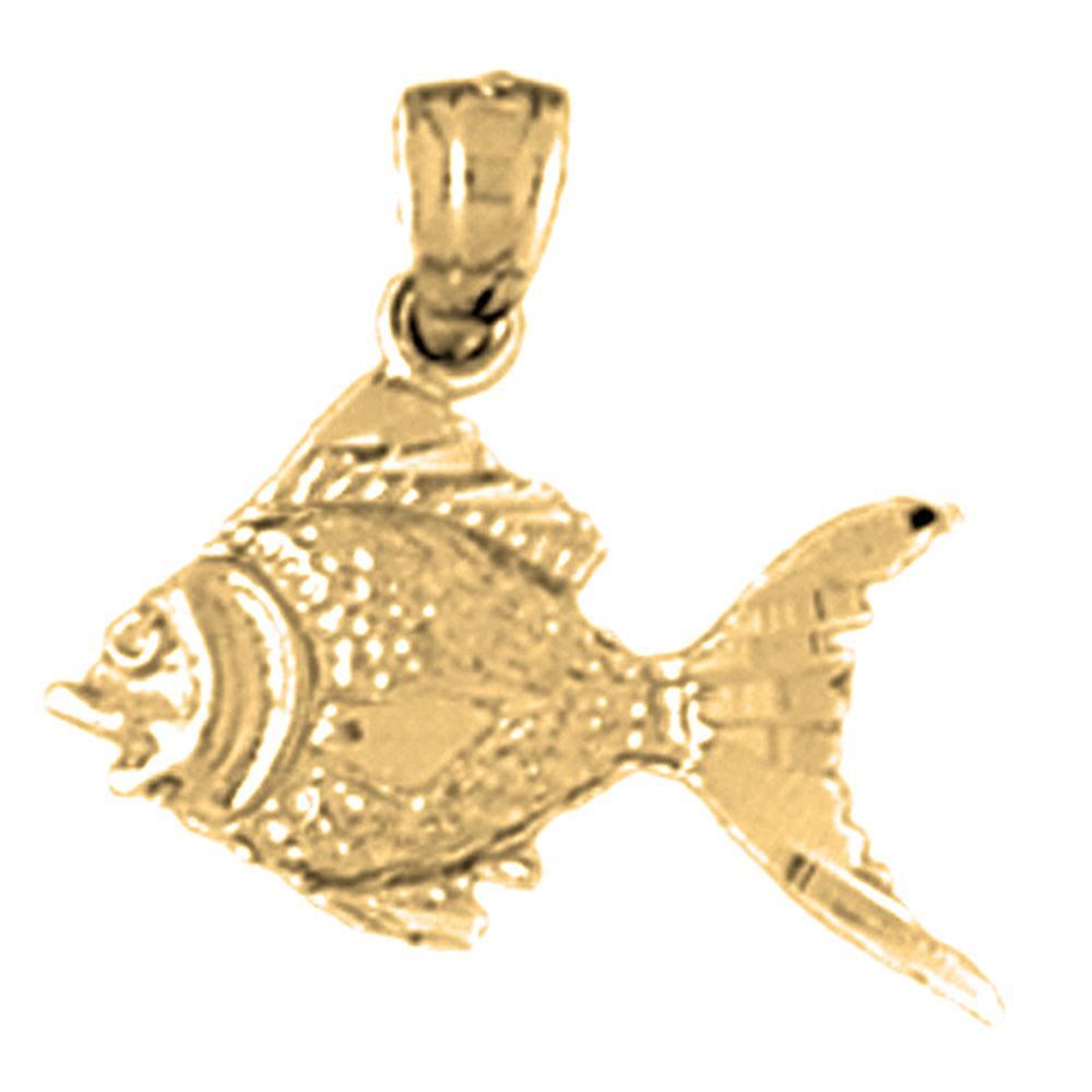Yellow Gold-plated Silver Goldfish Pendant