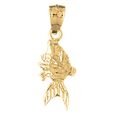 Yellow Gold-plated Silver Goldfish Pendant