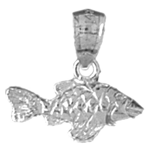 Sterling Silver Halibut Pendant