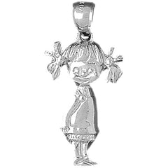Sterling Silver Girl Pendant