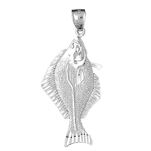 Sterling Silver Halibut Pendant