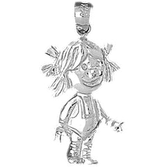 Sterling Silver Girl Pendant
