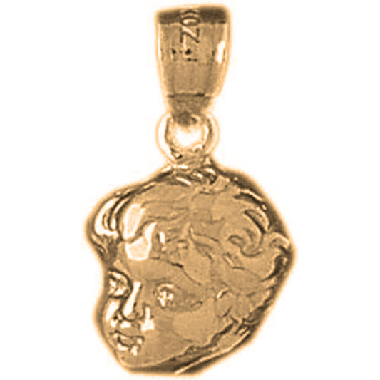 Yellow Gold-plated Silver Boy Pendant