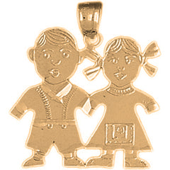 Yellow Gold-plated Silver Boy Pendant