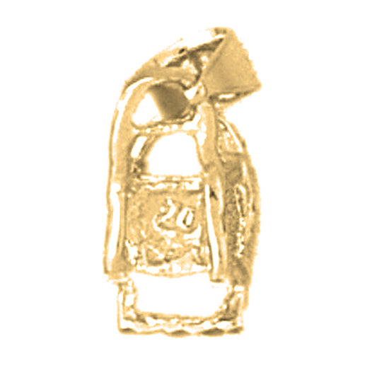Yellow Gold-plated Silver 3D Baby Chair Pendants