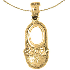 Baby Booty, Schuhanhänger aus Sterlingsilber (rhodiniert oder gelbvergoldet)