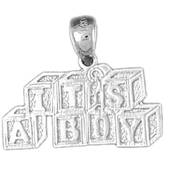 Sterling Silver It's A Boy Pendants
