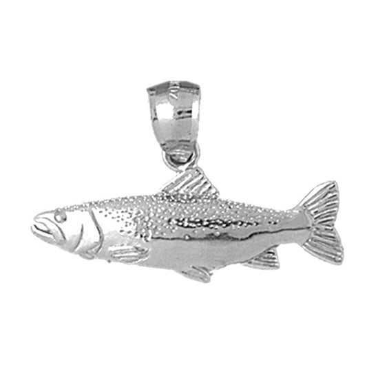 Sterling Silver Salmon Pendant