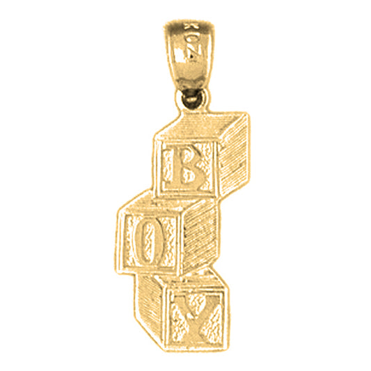 Yellow Gold-plated Silver Boy Pendants