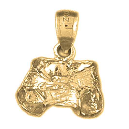 Yellow Gold-plated Silver 3D Diaper Pendants