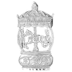 Sterling Silver Carousel Pendant