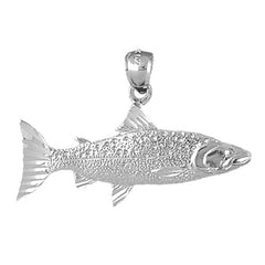 Sterling Silver Salmon Pendant