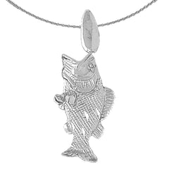 Colgante de bajo de plata de ley (bañado en rodio o oro amarillo)