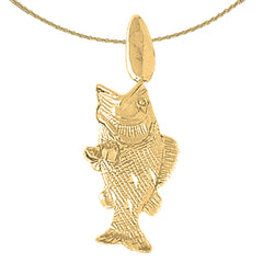 Colgante de bajo de plata de ley (bañado en rodio o oro amarillo)