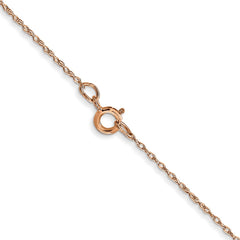 14K Rose Gold 0.5mm Cable Rope Chain