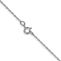 14K White Gold 0.5mm Cable Rope Chain