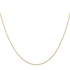 14K Yellow Gold 0.5mm Cable Rope Chain