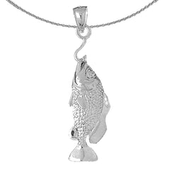 Colgante de bajo de plata de ley (bañado en rodio o oro amarillo)