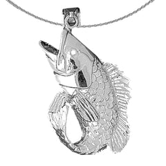 Colgante de bajo de plata de ley (bañado en rodio o oro amarillo)