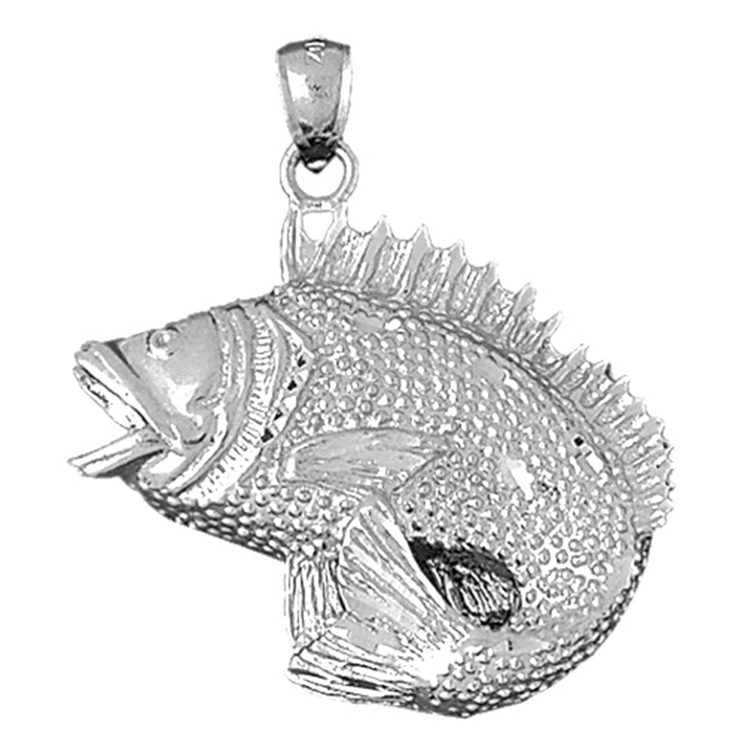 Sterling Silver Bass Pendant