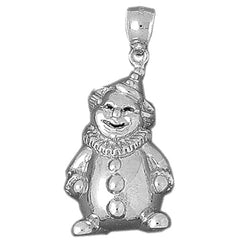 Sterling Silver Clown Pendant