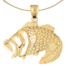 Colgante de bajo de plata de ley (bañado en rodio o oro amarillo)