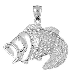 Sterling Silver Bass Pendant