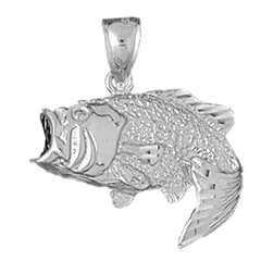 Sterling Silver Bass Pendant