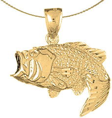 Colgante de bajo de plata de ley (bañado en rodio o oro amarillo)