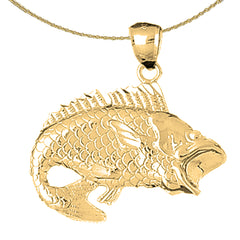 Colgante de bajo de plata de ley (bañado en rodio o oro amarillo)