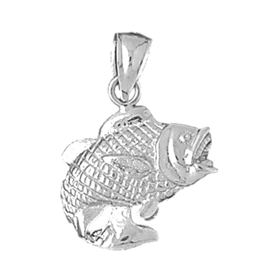 Sterling Silver Bass Pendant