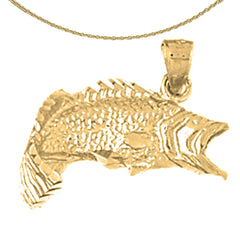 Colgante de bajo de plata de ley (bañado en rodio o oro amarillo)