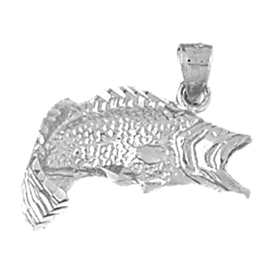 Sterling Silver Bass Pendant