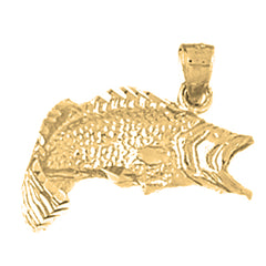 Yellow Gold-plated Silver Bass Pendant