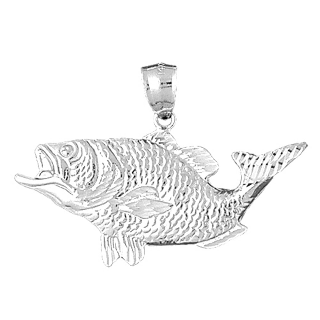 Sterling Silver Bass Pendant