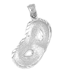 Sterling Silver Mascarade Mask Pendant